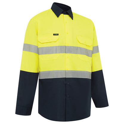 Hi Vis 2 Tone Lightweight Ripstop Breathable Taped Shirt - 3 Colour Options in Various Sizes