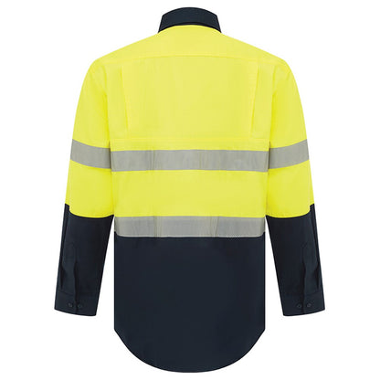 Hi Vis 2 Tone Lightweight Ripstop Breathable Taped Shirt - 3 Colour Options in Various Sizes