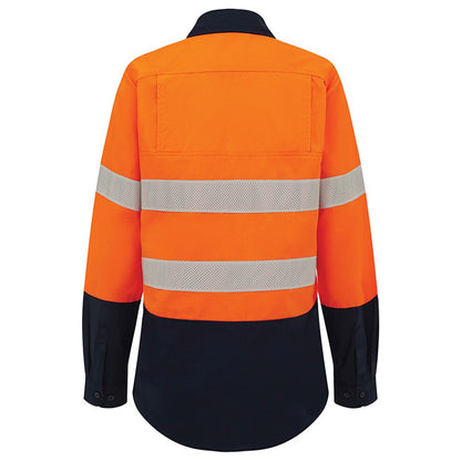 Womens Hi Vis Lightweight Ripstop Breathable Taped Shirt - 3 Colour Options in Various Sizes