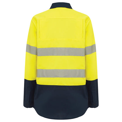 Womens Hi Vis Lightweight Ripstop Breathable Taped Shirt - 3 Colour Options in Various Sizes