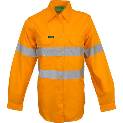 Womens Hi Vis Lightweight Ripstop Breathable Taped Shirt - 3 Colour Options in Various Sizes