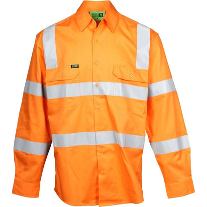 Hi Vis Lightweight VIC Rail Taped Orange Shirt - Various Sizes
