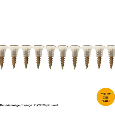 Macsim Collated Countersunk Villaboard Screws - Box of 1000 - Various Sizes & Finishes