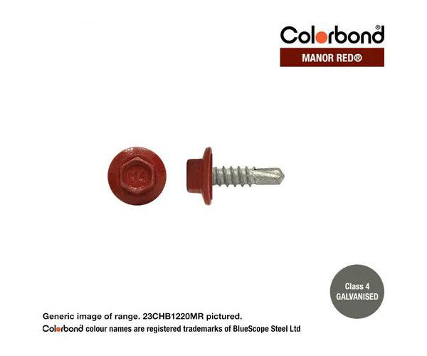 Self-Drilling ROOFING Screw PAINTED HEX Head GALV 