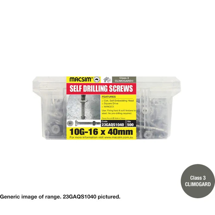 Macsim Self Drilling Wing-Tip Decking Screws Galvanised - Various Sizes, Drive and Quantities