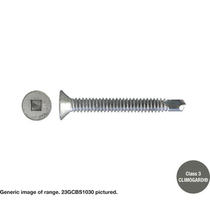 Macsim Countersunk Self Drilling Screws (FULLY THREADED) Galvanised - Various Sizes & Drive Types