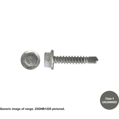 Macsim Hex Washer Face Self Drilling Galvanised PAINTED HEAD Screws - Box of 1000 - Various Sizes and Colours