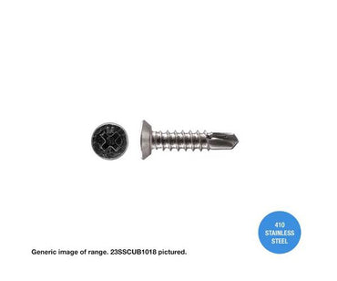 Macsim Countersunk UNDER CUT Self Drilling Screws 410 Grade Stainless Steel - Box of 1000 - Various Sizes