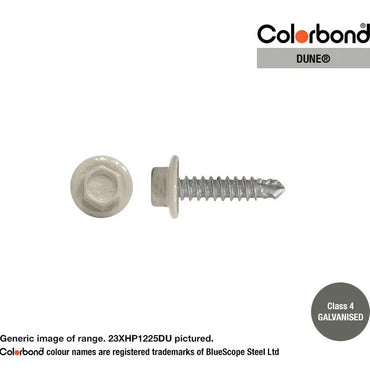 Self Drilling Galvanised Tornado Roofing Screws 12g x 25mm Box of 1000 - Painted Head Options