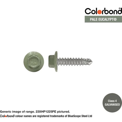 Self Drilling Galvanised Tornado Roofing Screws 12g x 25mm Box of 1000 - Painted Head Options