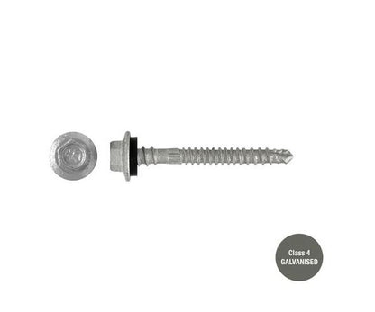Self Drilling Galvanised Tornado Roofing Neoprene Washer Screw 12g x Length and Quantity - Painted Head Options