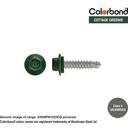 Self Drilling Galvanised Tornado Roofing Neoprene Washer Screw 12g x Length and Quantity - Painted Head Options