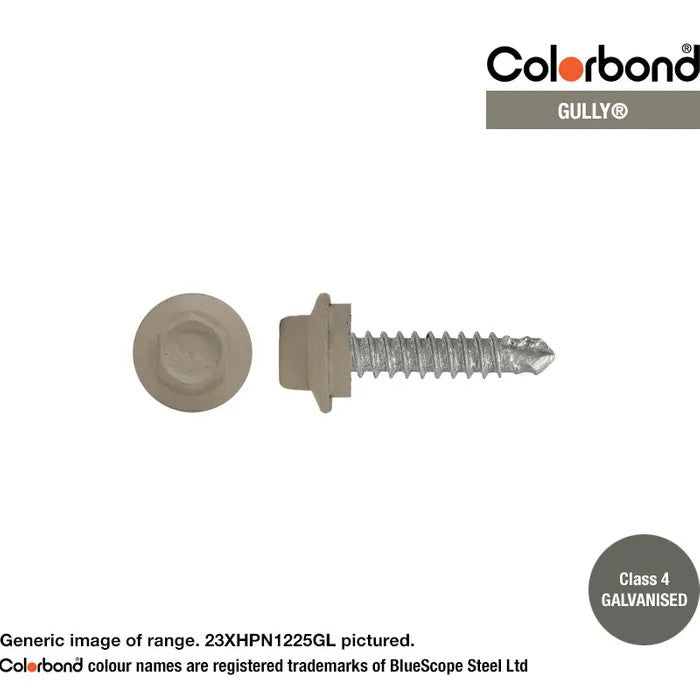 Self Drilling Galvanised Tornado Roofing Neoprene Washer Screw 12g x Length and Quantity - Painted Head Options