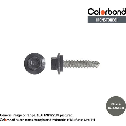 Self Drilling Galvanised Tornado Roofing Neoprene Washer Screw 12g x Length and Quantity - Painted Head Options