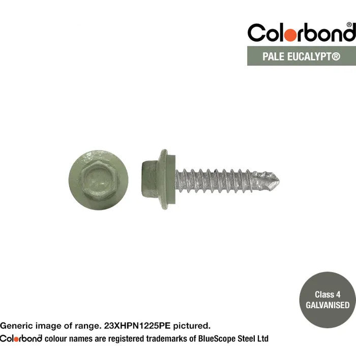 Self Drilling Galvanised Tornado Roofing Neoprene Washer Screw 12g x Length and Quantity - Painted Head Options