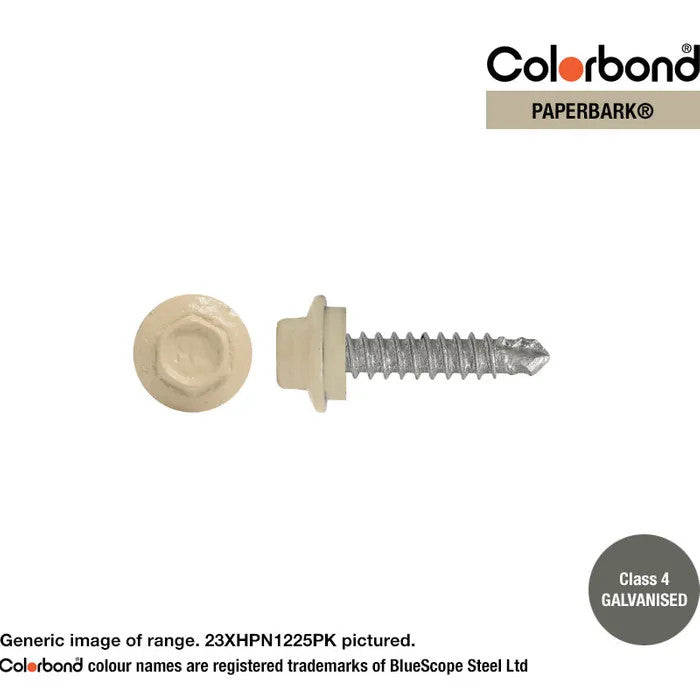 Self Drilling Galvanised Tornado Roofing Neoprene Washer Screw 12g x Length and Quantity - Painted Head Options