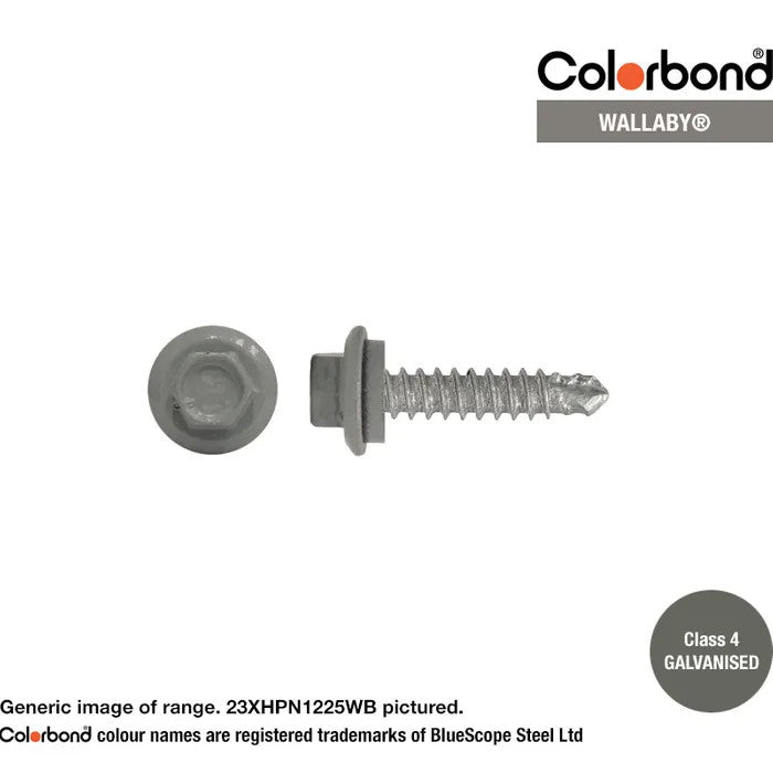 Self Drilling Galvanised Tornado Roofing Neoprene Washer Screw 12g x Length and Quantity - Painted Head Options