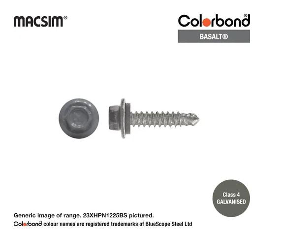 Self Drilling Galvanised Tornado Roofing Neoprene Washer Screw 12g x Length and Quantity - Painted Head Options