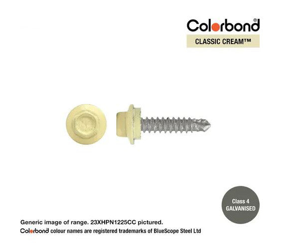 Self Drilling Galvanised Tornado Roofing Neoprene Washer Screw 12g x Length and Quantity - Painted Head Options