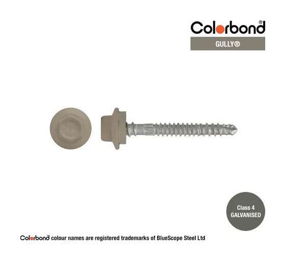 Self Drilling Galvanised Tornado Roofing Neoprene Washer Screw 12g x Length and Quantity - Painted Head Options