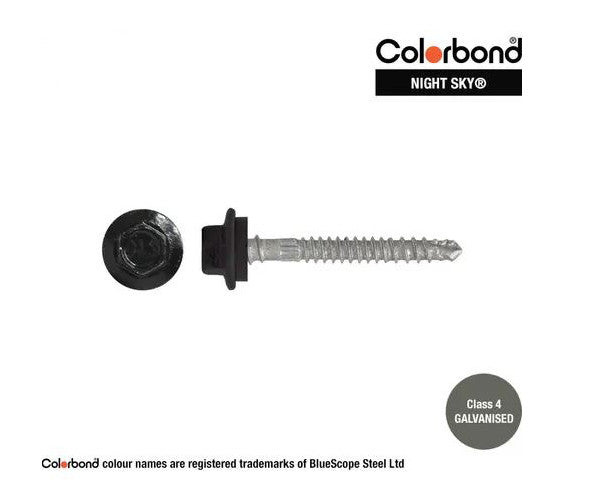 Self Drilling Galvanised Tornado Roofing Neoprene Washer Screw 12g x Length and Quantity - Painted Head Options