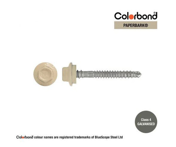Self Drilling Galvanised Tornado Roofing Neoprene Washer Screw 12g x Length and Quantity - Painted Head Options