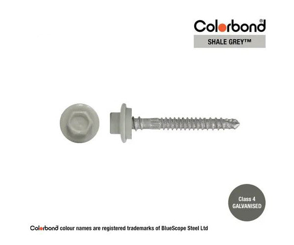 Self Drilling Galvanised Tornado Roofing Neoprene Washer Screw 12g x Length and Quantity - Painted Head Options
