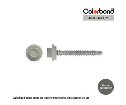 Self Drilling Galvanised Tornado Roofing Neoprene Washer Screw 12g x Length and Quantity - Painted Head Options