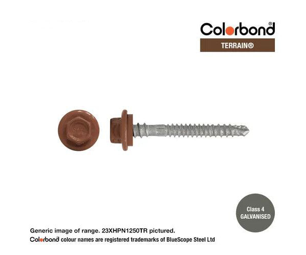 Self Drilling Galvanised Tornado Roofing Neoprene Washer Screw 12g x Length and Quantity - Painted Head Options