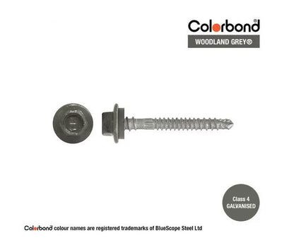 Self Drilling Galvanised Tornado Roofing Neoprene Washer Screw 12g x Length and Quantity - Painted Head Options