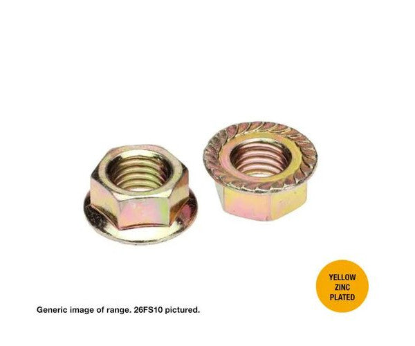 Serrated Hex Flange ZINC Nut 