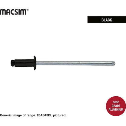 Aluminium Steel Dome Head Rivets Colorbond Painted Head - max grip x diameter x box of 1000