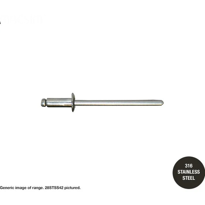 All 316 Stainless Steel Dome Head Rivets - Various Sizes Box of Various Sizes and Box Quantites