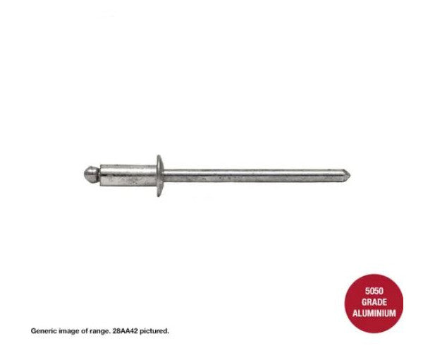 Allmax Rivets All Aluminium Dome Head Rivets - max grip x diameter x Box Quantity ...