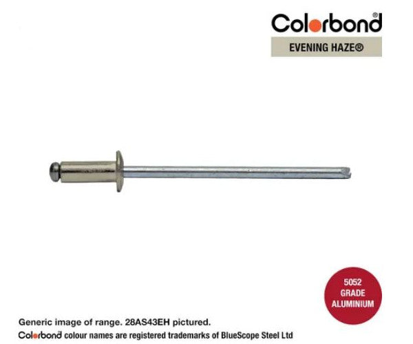 Aluminium Steel Dome Head Rivets Colorbond Painted Head - Various Sizes and Quantities