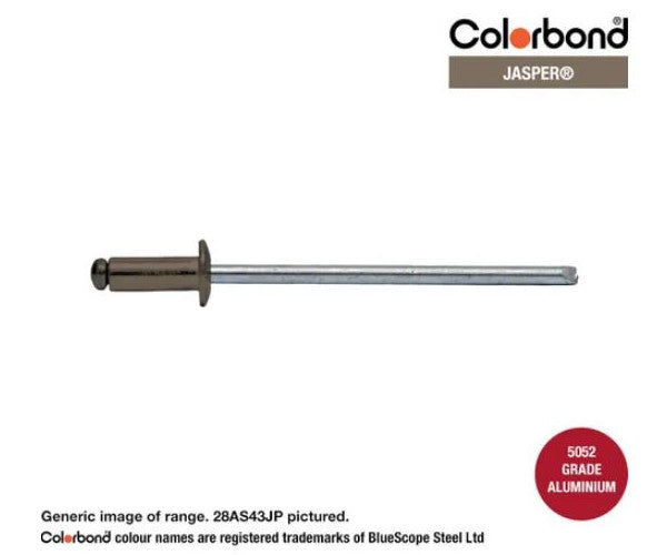 Aluminium Steel Dome Head Rivets Colorbond Painted Head - Various Sizes and Quantities