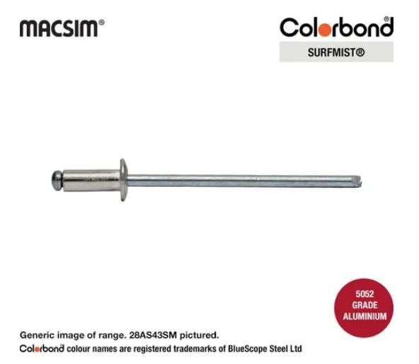 Aluminium Steel Dome Head Rivets Colorbond Painted Head - Various Sizes and Quantities
