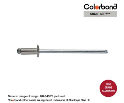 Aluminium Steel Dome Head Rivets Colorbond Painted Head - Various Sizes and Quantities
