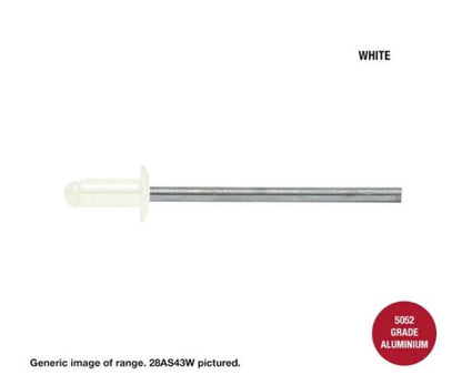 Aluminium Steel Dome Head Rivets Colorbond Painted Head - Various Sizes and Quantities
