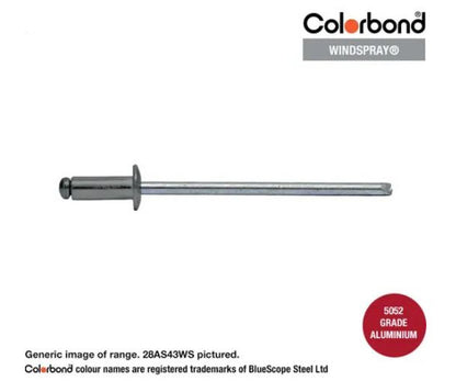Aluminium Steel Dome Head Rivets Colorbond Painted Head - Various Sizes and Quantities
