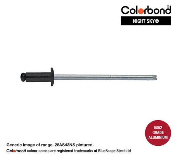 Aluminium Steel Dome Head Rivets Colorbond Painted Head - Various Sizes and Quantities