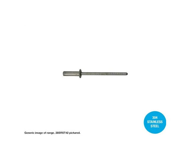 Supreme Rivets 304 Stainless Steel Dome Head Sealed Rivets - Max grip x diameter x Bo ...