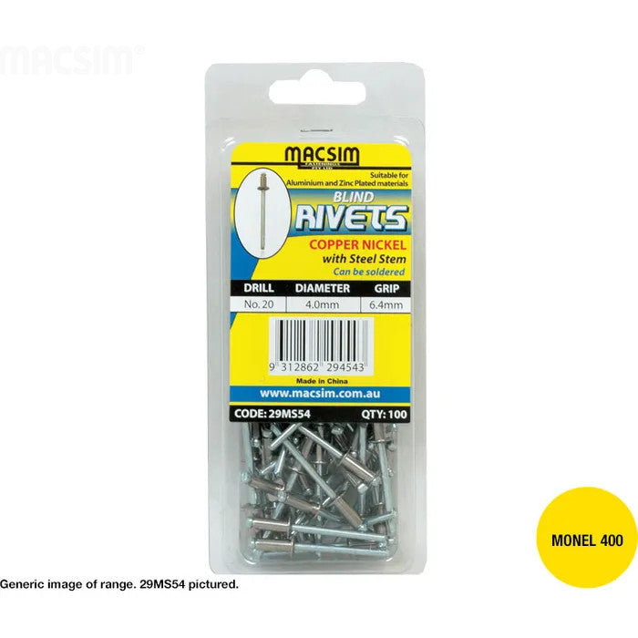 Monel / Steel Dome Head Rivets - Various Sizes and Box Quantities