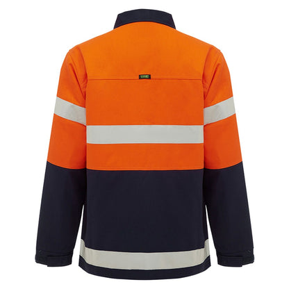 Hi Vis Taped 2 Tone Cotton Drill Jacket - 2 Colour Options in Various Sizes
