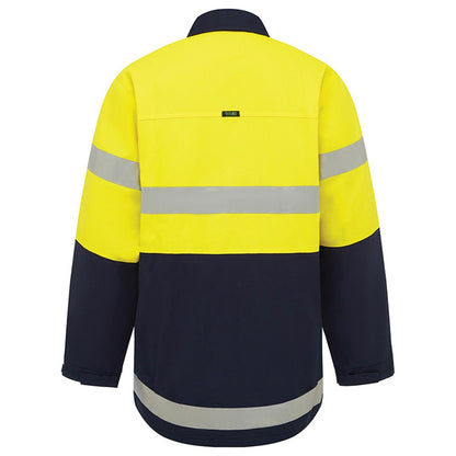 Hi Vis Taped 2 Tone Cotton Drill Jacket - 2 Colour Options in Various Sizes