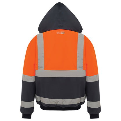Hi Vis 2 Tone Wet Weather Bomber Taped Jacket - 2 Colour Options in Various Sizes
