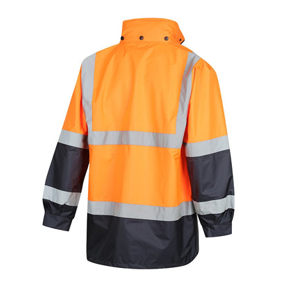Hi Vis Taped 2 Tone Waterproof Rain Jacket - 2 Colour Options in Various Sizes