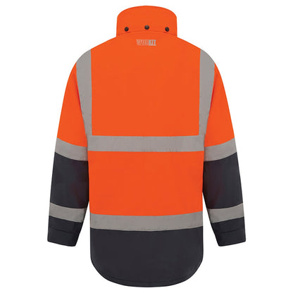 Hi Vis Taped 2 Tone Waterproof Rain Jacket - 2 Colour Options in Various Sizes