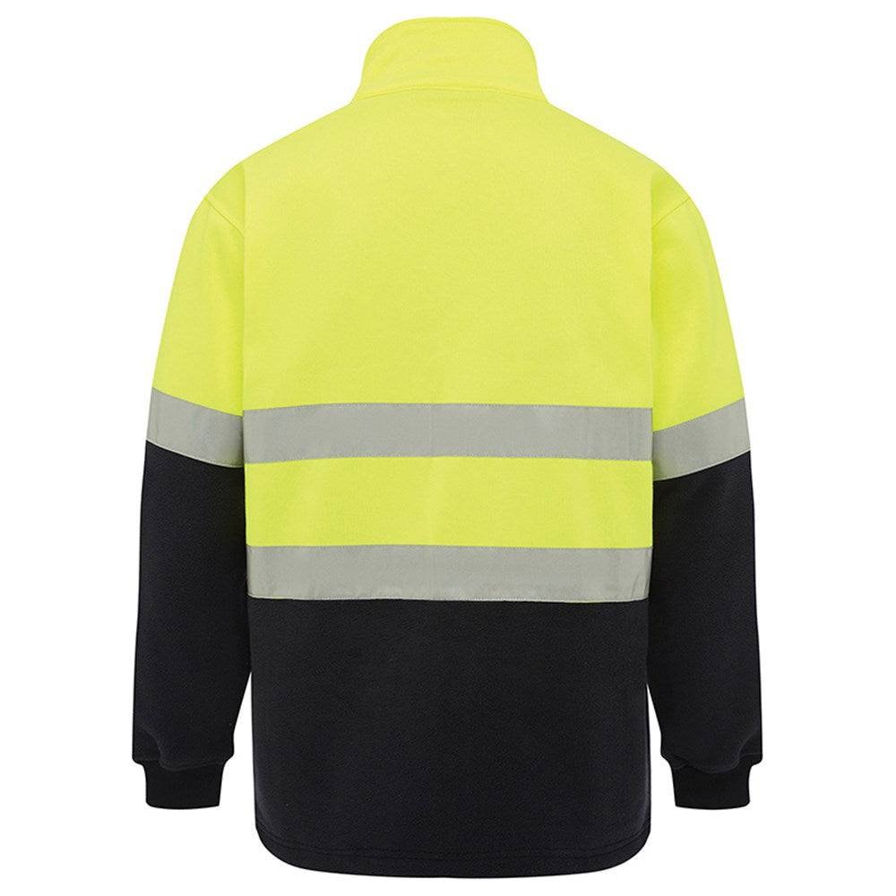 Hi Vis 2 Tone Zip Through Taped Fleece Jumper - 2 Colour Options in Various Sizes