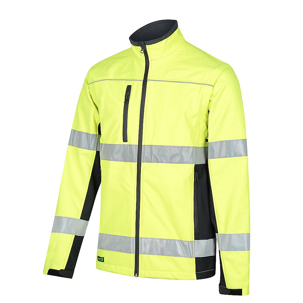 Hi Vis Taped 2 in 1 Soft Shell Biomotion Rain Jacket - 2 Colour Options in Various Sizes